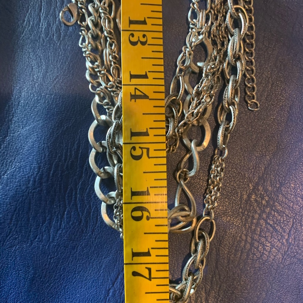 Layered Silver Chains - image 3